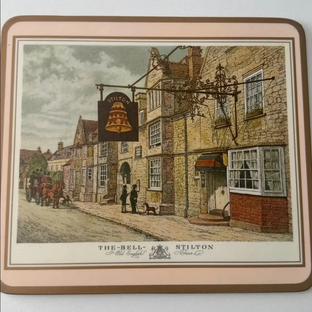 Vintage Pimpernel Hardboard European Scene Cork Placemat/Trivet